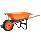 5 Cu. Ft. Wheelbarrow Cart with 265 lbs Capacity, One Wheel Design, 16 Wide Track Wheels for Lawn and Farm