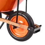 5 Cu. Ft. Wheelbarrow Cart with 265 lbs Capacity, One Wheel Design, 16 Wide Track Wheels for Lawn and Farm