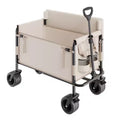 Foldable Wagon Cart that Converts to Bench, 550 lbs Load Capacity, 220 Liter Capacity for Camping