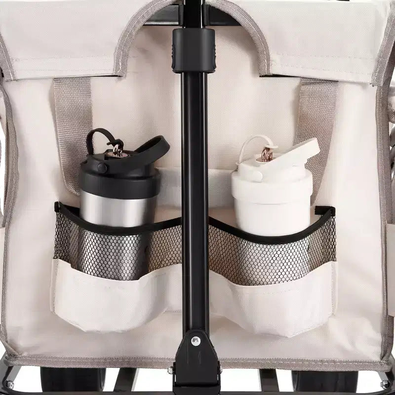 Foldable Wagon Cart that Converts to Bench, 550 lbs Load Capacity, 220 Liter Capacity for Camping