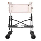 Foldable Wagon Cart that Converts to Bench, 550 lbs Load Capacity, 220 Liter Capacity for Camping