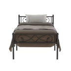 Twin Size Metal Platform Bed Frame with Fist Design Headboard & Footboard, Under Bed Storage, Noise-Free, Easy Assembly, No Box Spring Needed, Black