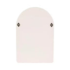 Arched Wall Mounted Storage Organizer with Multi-Tier Hanging Shelves - Glam Wood Design with Curved Silhouette for Small Spaces - 24, White