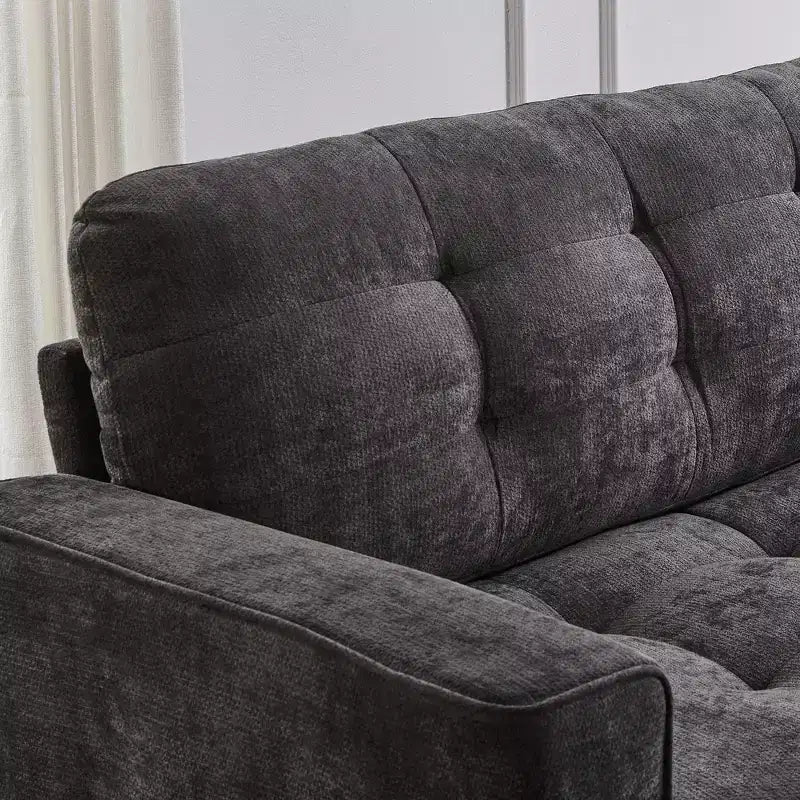 Whisen 126 Sectional Sofa with Center Console, Cup Holders, U-shaped Sectional, Built-in Bluetooth Speakers, and 2 Storage Ottomans for Living Room