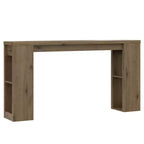 63 Natural Farmhouse Console Table with Storage, Long Narrow Sofa Table for Entryway, Behind Couch