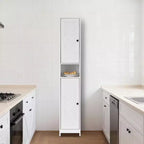 Modern Bathroom Furniture Set, 2 Barn Doors, 1 Drawer, Adjustable Shelves, for Bathroom, Kitchen, Entryway, Living Room