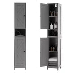 Modern Bathroom Furniture Set, 2 Barn Doors, 1 Drawer, Adjustable Shelves, for Bathroom, Kitchen, Entryway, Living Room