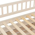 Luxystar Twin XL Over Queen Low Bunk Bed With Built In Lighted Shelves and Pegboard