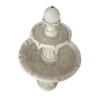 2-Tier Outdoor Water Fountain Classic Pedestal Cascading Water Feature for Patio Garden Yard Decor, White - ModernLuxe