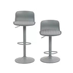 FurnitureR 2PC Adjustable Height Bar Stools, Modern Swivel Barstools with Footrest, Counter Height Bar Chairs for Kitchen Island Pub Home Bar
