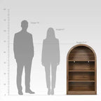 NEWLAYOUT 4-Tier Tall Bookshelf, 47.6 Inch Wood Open Display Floor Bookcase