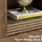 NEWLAYOUT 4-Tier Tall Bookshelf, 47.6 Inch Wood Open Display Floor Bookcase