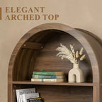 NEWLAYOUT 4-Tier Tall Bookshelf, 47.6 Inch Wood Open Display Floor Bookcase
