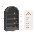 NEWLAYOUT 4-Tier Tall Bookshelf, 47.6 Inch Wood Open Display Floor Bookcase