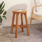 vidaXL Stool Brown Solid Acacia wood Medium Durable Stool Round