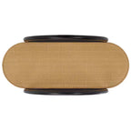 Wilson Wood & PE Rattan Storage Shelf - Black/Brown - SEI