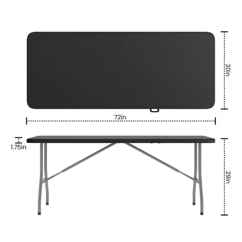Flash Furniture 6-Foot Bi-Fold Plastic Folding Table