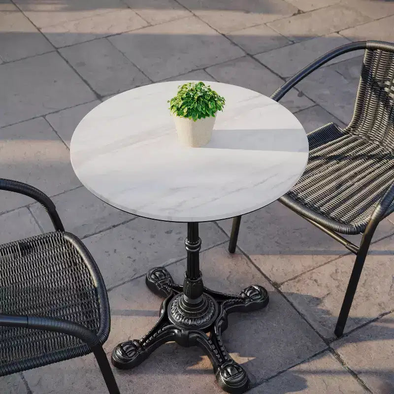 Flash Furniture Acadia TopGuard HPL Wrapped Tabletop, Seamless Edge, Scratch & Stain Resistant, Commercial Grade