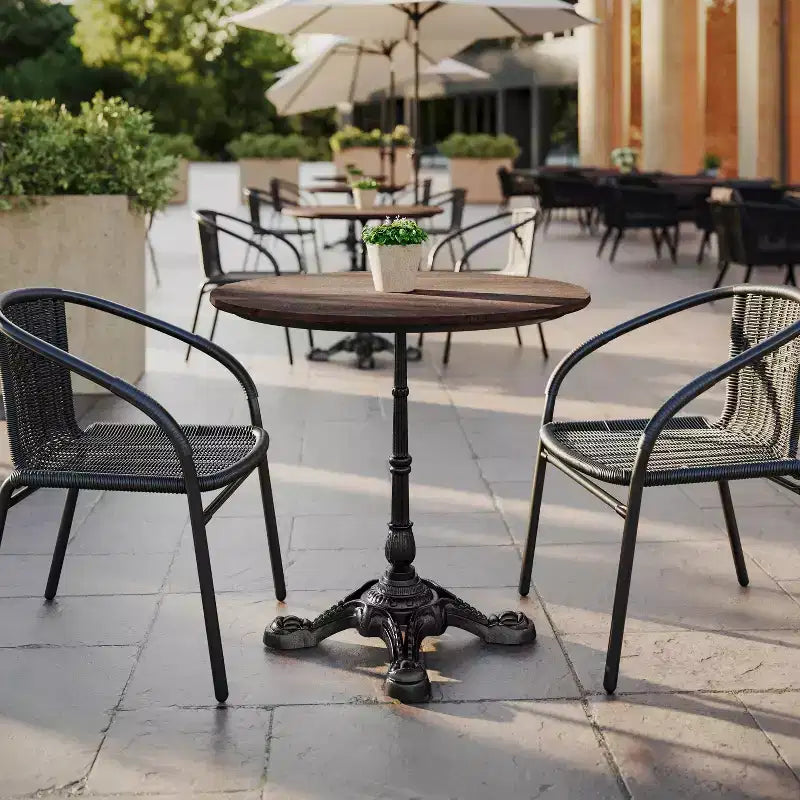 Flash Furniture Acadia TopGuard HPL Wrapped Tabletop, Seamless Edge, Scratch & Stain Resistant, Commercial Grade