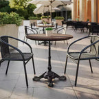 Flash Furniture Acadia TopGuard HPL Wrapped Tabletop, Seamless Edge, Scratch & Stain Resistant, Commercial Grade