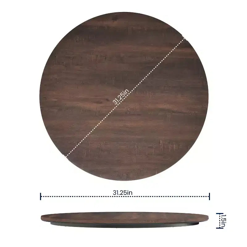 Flash Furniture Acadia TopGuard HPL Wrapped Tabletop, Seamless Edge, Scratch & Stain Resistant, Commercial Grade