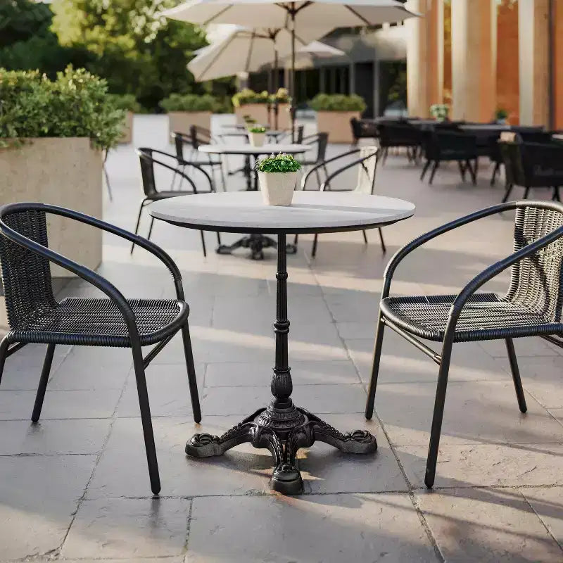 Flash Furniture Acadia TopGuard HPL Wrapped Tabletop, Seamless Edge, Scratch & Stain Resistant, Commercial Grade