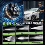 Garvee 20V Cordless Pressure Washer, 320 PSI Portable Power Cleaner with Battery, 6-in-1 Nozzle Foam Cannon for Car Patio Home