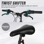Hykolity 26 inch Mountain Bike, 18-Speed Outdoor Cycling Bike, High Carbon Steel Frame, MTB Bicycle for Men and Women, Dual Full Suspension, Black