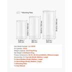 VEVOR Wedding Flower Stand, 3PCS 23.62/29.53/35.43 inch Round Cylinder Plinth, with Transparent Acrylic Lid, Cylindrical Pedestal Stands,Clear