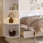 GDFStudio Rina Modern Murphy Platform Bed with Shelf, Side Cabinets and Drawers