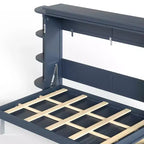 GDFStudio Rina Modern Murphy Platform Bed with Shelf, Side Cabinets and Drawers
