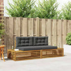 vidaXL Outdoor Sofa Set with Cushion 2 Piece Natural and Anthracite