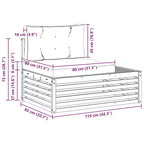 vidaXL Outdoor Sofa Set with Cushion 2 Piece Natural and Anthracite