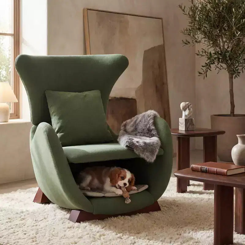 Christopher Knight Home Hudson Modern Fabric Upholstered Accent Chair with Pet Nook and Storage Space