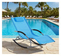 Zero Gravity Rocking Chaise Lounge Chair with Weather-Resistant Fabric and Glider Motion