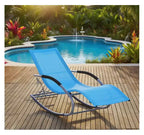Zero Gravity Rocking Chaise Lounge Chair with Weather-Resistant Fabric and Glider Motion
