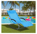 Zero Gravity Rocking Chaise Lounge Chair with Weather-Resistant Fabric and Glider Motion