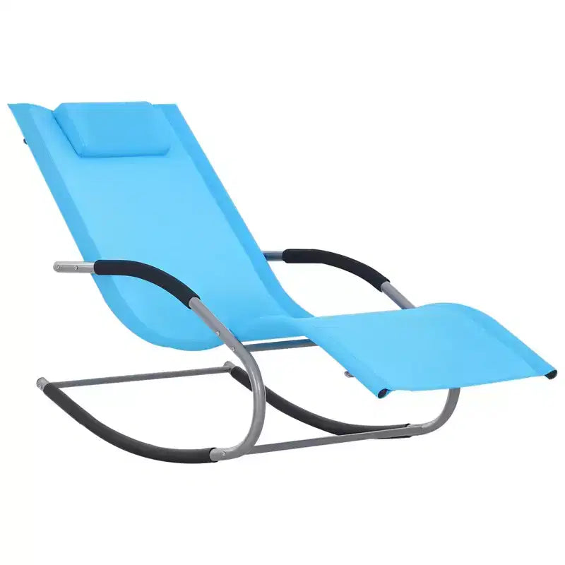 Zero Gravity Rocking Chaise Lounge Chair with Weather-Resistant Fabric and Glider Motion