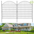 Decorative Garden Fence without door,10 Panels Decorative Fence for Outdoor,Yard, Patio, Animal Barrier Rustproof Metal Wire Panel, 29*30 in
