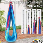 Sensory Swing- 55 x 59 Dual-Layer Therapy Swing for Autism, ADHD Sensory Needs, Calming Hug Effect, 360 Swivel, Indoor/Outdoor Use