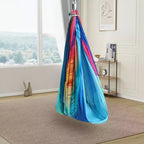 Sensory Swing- 55 x 59 Dual-Layer Therapy Swing for Autism, ADHD Sensory Needs, Calming Hug Effect, 360 Swivel, Indoor/Outdoor Use