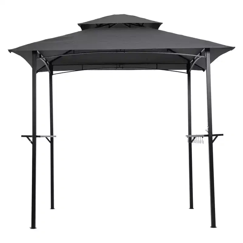 Clihome 8x5 FT Double Layer BBQ Gazebo Replacement Canopy Top