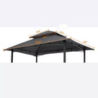 Clihome 8x5 FT Double Layer BBQ Gazebo Replacement Canopy Top