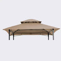 Clihome 8x5 FT Double Layer BBQ Gazebo Replacement Canopy Top