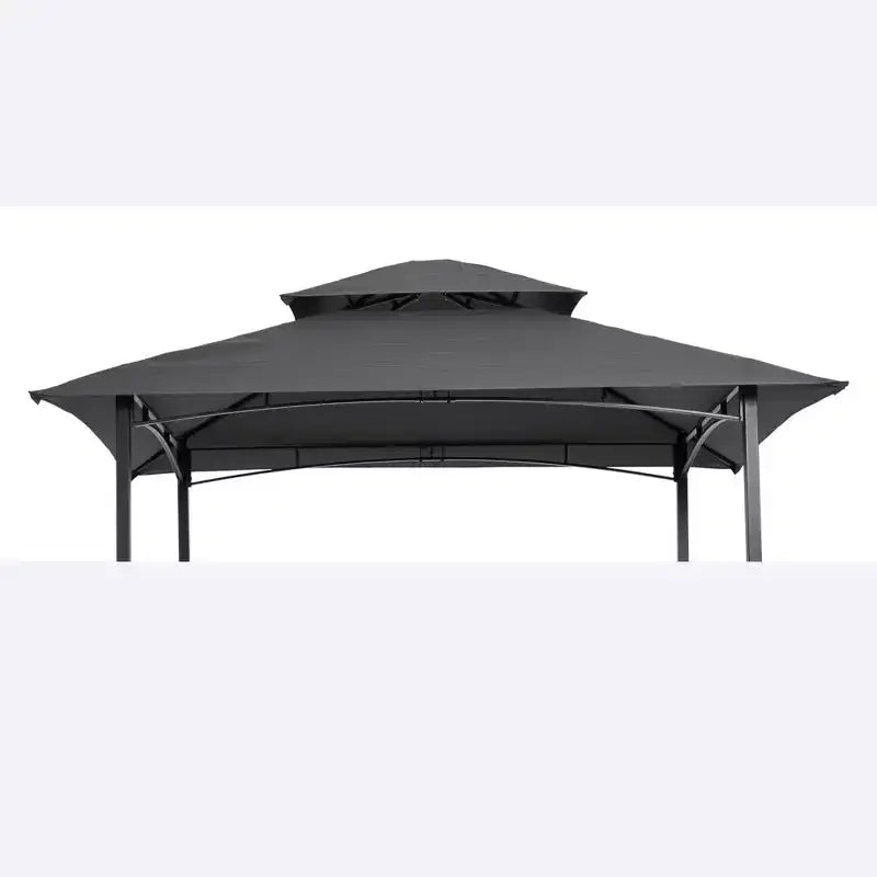 Clihome 8x5 FT Double Layer BBQ Gazebo Replacement Canopy Top