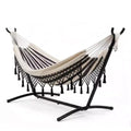 Double Hammock with Stand, 450Lbs Capacity Heavy Duty Steel Frame, 6 Adjustable Height Settings, 107.5x42.9 for Outdoor Patio, Pool, Backyard