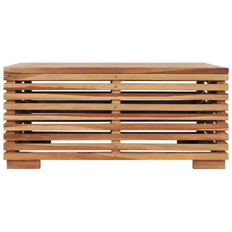 vidaXL Garden Table Dark Grey, Natural Teak Solid teak wood Medium