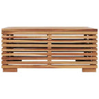 vidaXL Garden Table Dark Grey, Natural Teak Solid teak wood Medium