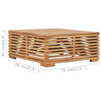 vidaXL Garden Table Dark Grey, Natural Teak Solid teak wood Medium