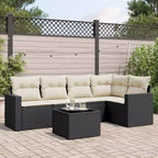 vidaXL Garden Sofa Set Black